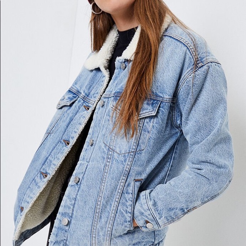 pacsun sherpa jean jacket
